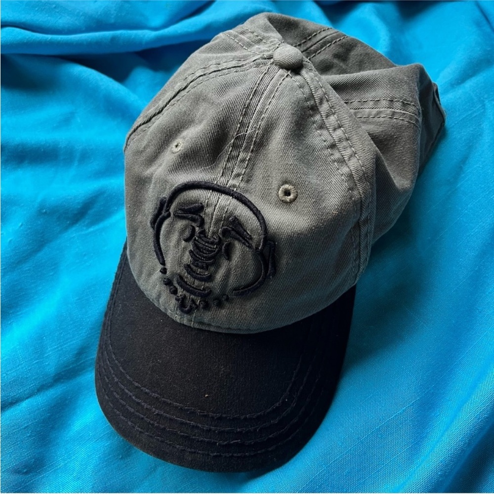 Happy Buddha true religion hat Olive Green and black Embroidered unisex cap